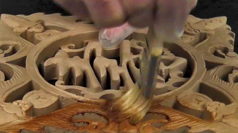 木纹饰面效果的模具制作和浇注